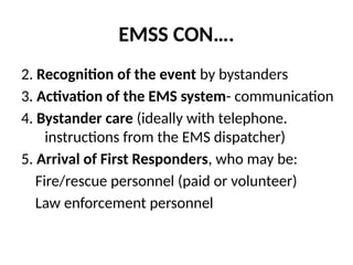 Emss Emergency medical service system. power point | PPTX