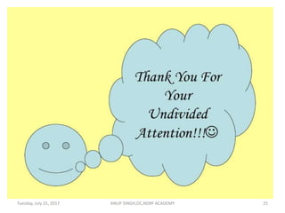 ANUP SINGH,DC,NDRF ACADEMY 25Tuesday, July 25, 2017
 