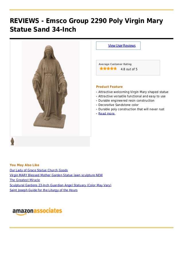 emsco group virgin mary statue
