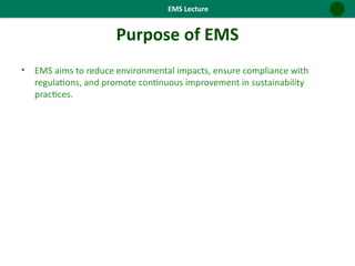 Comprehensive Environmental Management System (EMS) Framework with ...