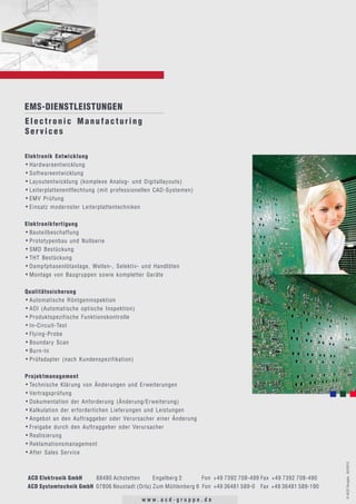 EMS-Dienstleistungen