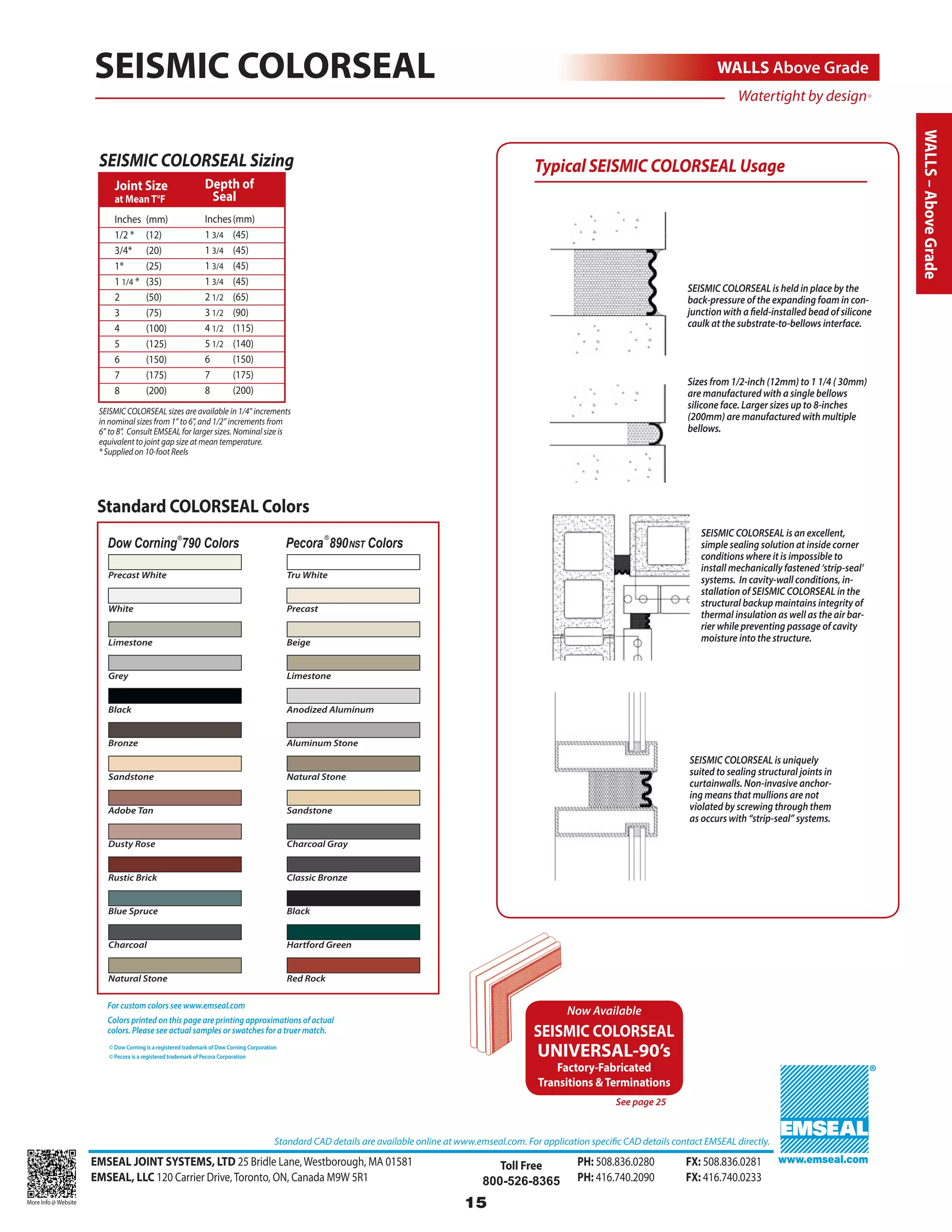 Emseal expansion joint and precompressed sealant catalog for ...