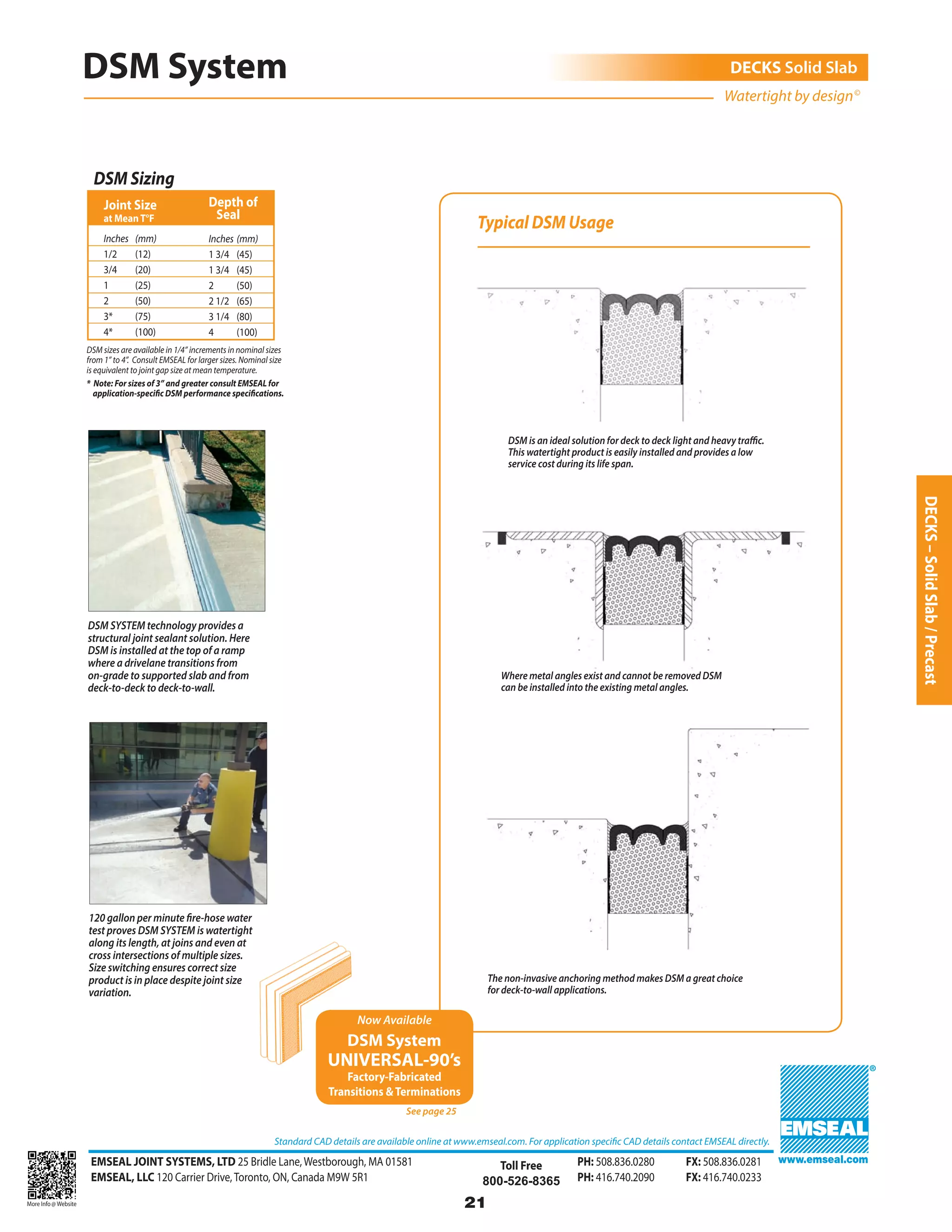 Emseal expansion joint and precompressed sealant catalog for ...