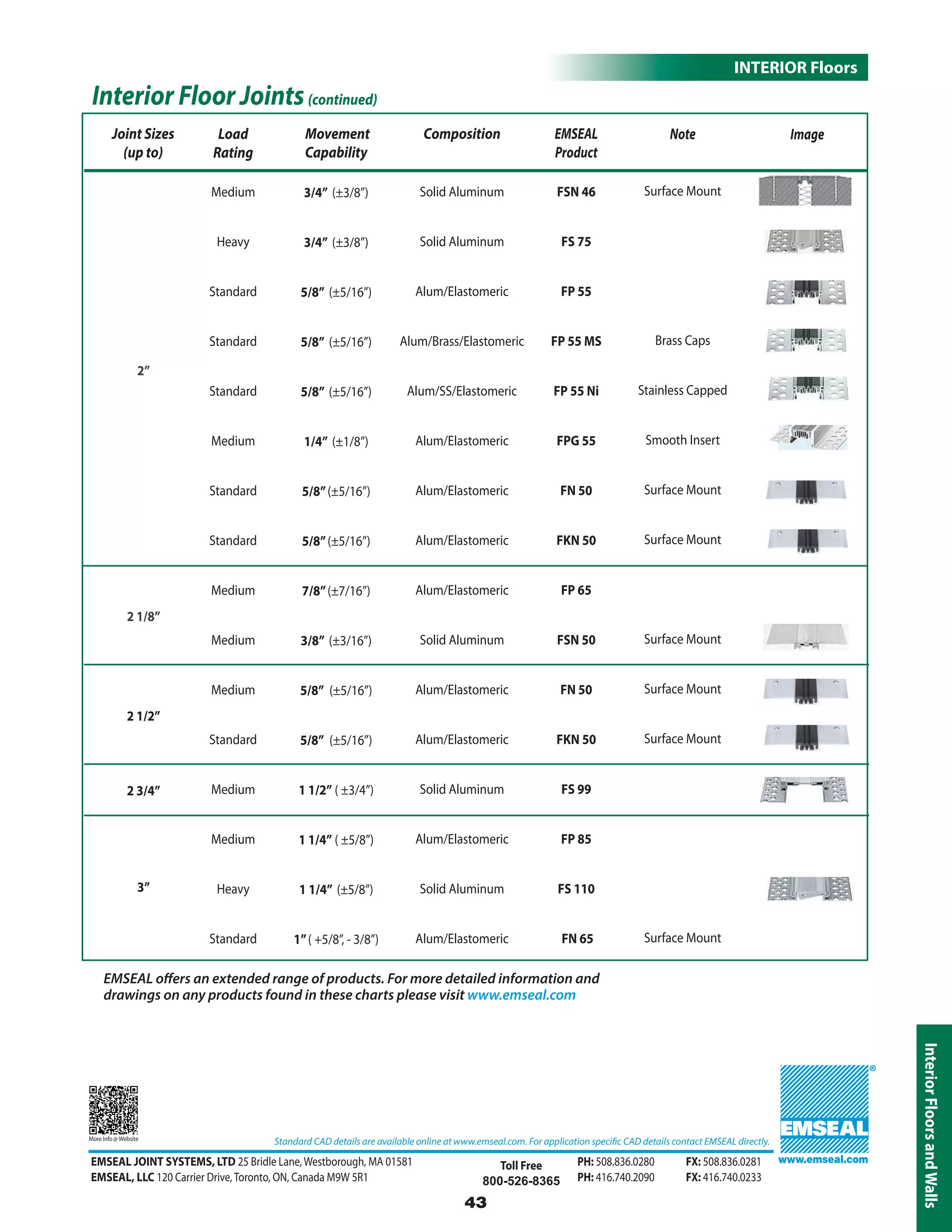 Emseal expansion joint and precompressed sealant catalog for ...