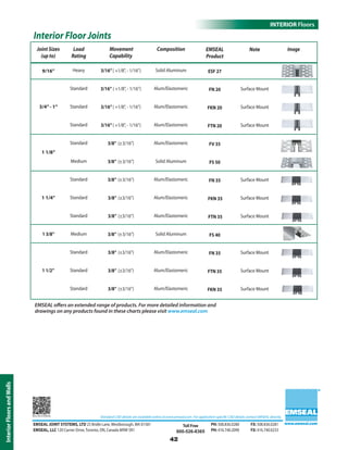 Emseal expansion joint and precompressed sealant catalog for ...