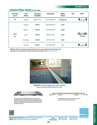 Emseal expansion joint and precompressed sealant catalog for ...