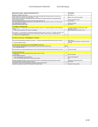UNCONTROLED IF PRINTED PCD EMS Manual
4-12
 