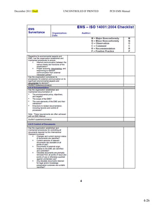 December 2011 Draft UNCONTROLED IF PRINTED PCD EMS Manual
4-26
 