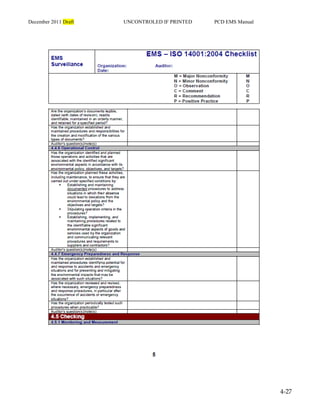 December 2011 Draft UNCONTROLED IF PRINTED PCD EMS Manual
4-27
 