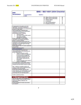 December 2011 Draft UNCONTROLED IF PRINTED PCD EMS Manual
4-29
 