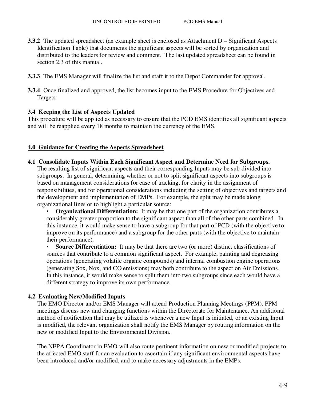 Ems example documents