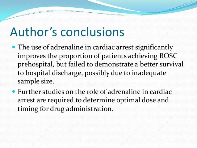Journal Club - EMS - "Effect of adrenaline on survival in 