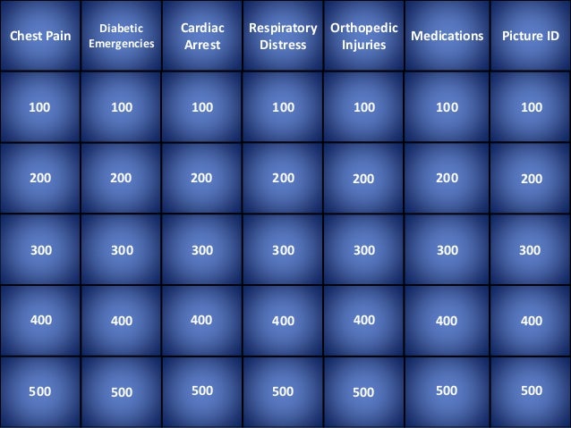 EMS Ppt Jeopardy Game