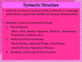 grammaticality, deep & surface structure, and ambiguity | PPTX