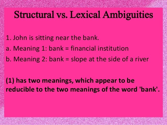 grammaticality deep surface structure and ambiguity structural ambiguity trees