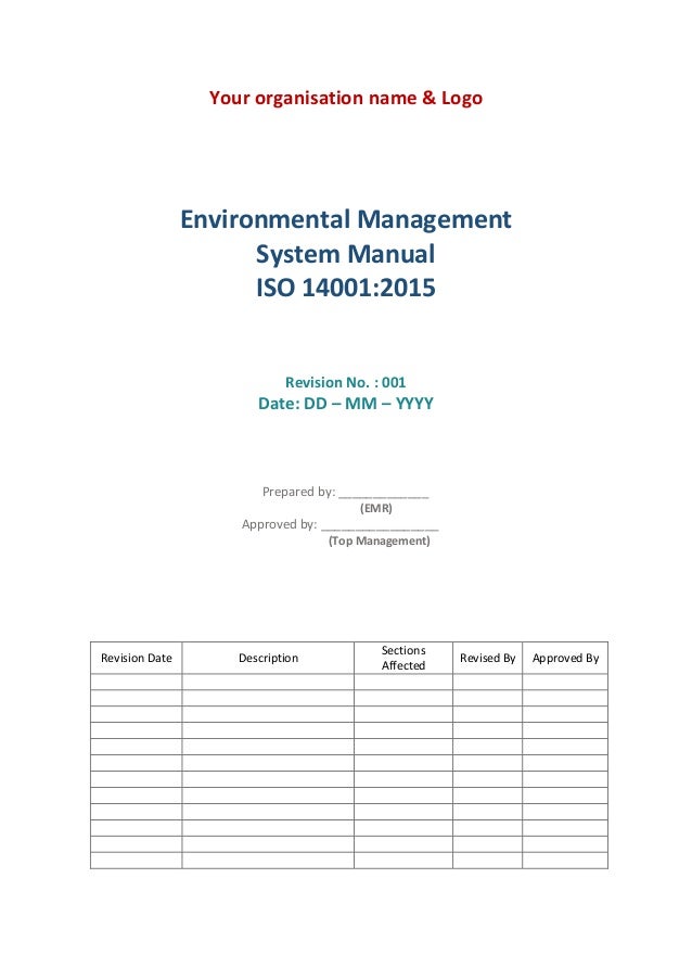 ISO 140012015 EMS Manual preview ISO 140012015 EMS Manual preview