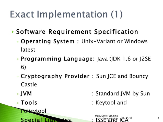 SSL/TLS implementation using JSSE | PPT