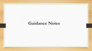 Guidance Notes
 