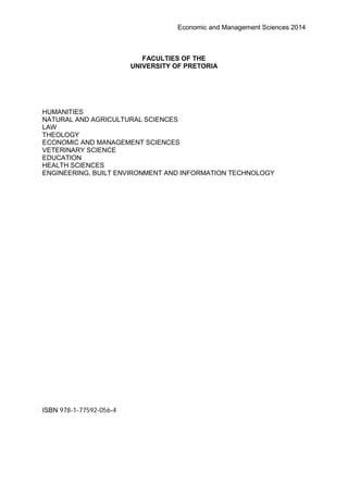 Faculty of Economic & Management Sciences:/Ems undergraduate  yearbook-2014(eng) | PDF