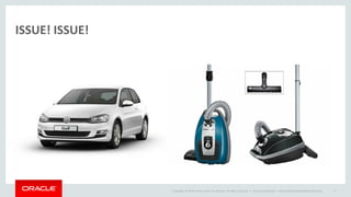 Copyright © 2014 Oracle and/or its affiliates. All rights reserved. |
ISSUE! ISSUE!
Oracle Confidential – Internal/Restricted/Highly Restricted 6
 