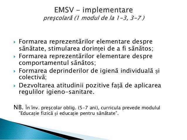 Educaţia Tinerii Generaţii Pentru Un Mod Sănătos De Viaţă