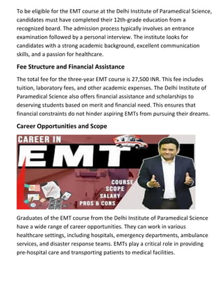 Emergency Medical Technician (EMT) Course Details PDF