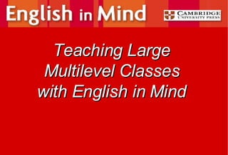 Teaching Large Multilevel Classes with English in Mind 
