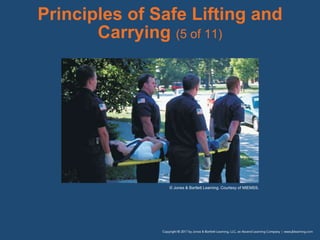 Principles of Safe Lifting and
Carrying (5 of 11)
© Jones & Bartlett Learning. Courtesy of MIEMSS.
 