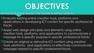 Creating Ict Content Online Platforms as Tools for ICT Content | PPTX