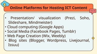 Creating Ict Content Collaborative Development of ICT content | PPTX