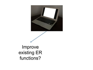 Improve
existing ER
functions?
 