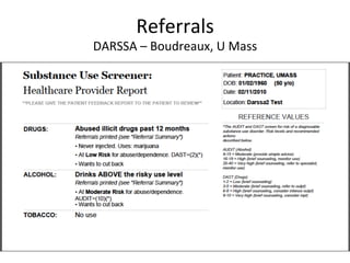 Referrals
                  	
  
DARSSA	
  –	
  Boudreaux,	
  U	
  Mass
                                     	
  
 
