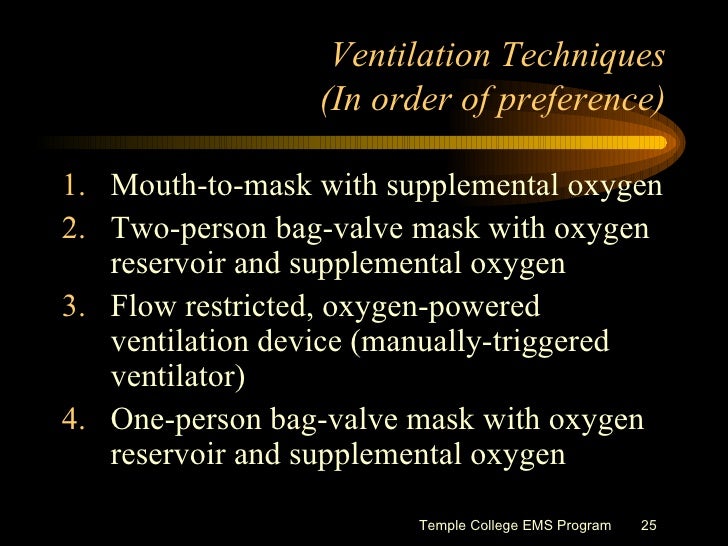 Emt management of airway and breathing
