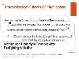 + 
Physiological Effects of Firefighting 
Watford, Herbert - Firefighter Resuscitation - EM Today 2014 
21 
 