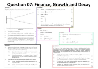 Question 07: Finance, Growth and Decay
 