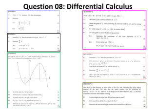 Question 08: Differential Calculus
 