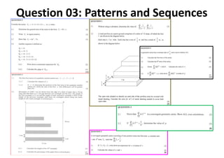 Question 03: Patterns and Sequences
 