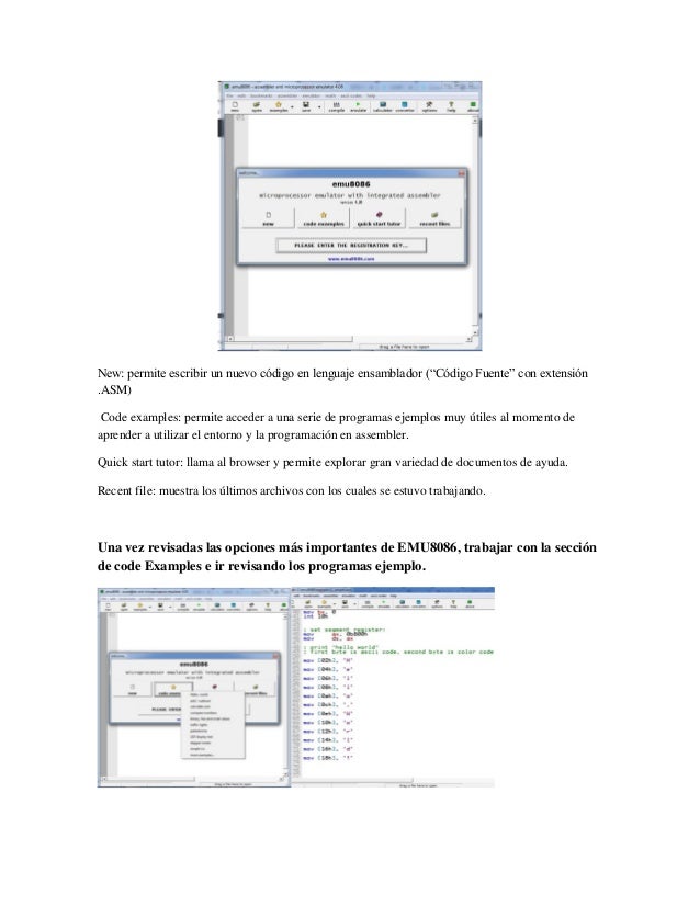 programas en emu8086 ejemplos