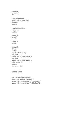 Emulador emu8086 | PDF