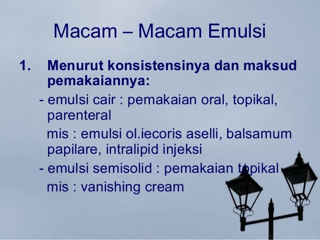 Contoh Resep Emulsi Dan Cara Kerjanya - Simak Gambar Berikut