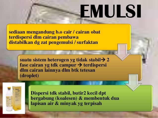 Contoh Resep Emulsi Dan Cara Kerjanya - Simak Gambar Berikut