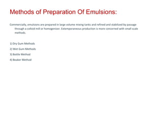 Emulsion and emulsion method and types of emulsion (Physical Pharmacy ...