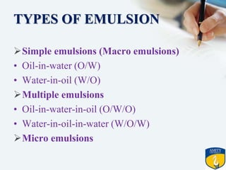 Disperse System : Emulsion | PPTX