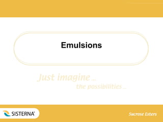 Emulsions
 