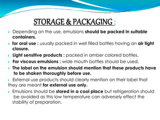 Emulsion Label EMULSIONS.PPTX (1)02.pptx pharmaceutical dosage form | PPTX