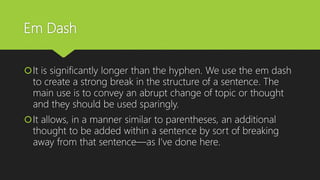 Em vs en dash | PPTX