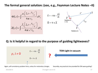 2015/8/13 17Chungpin Liao et al.
The formal general solution: (see, e.g., Feynman Lecture Notes –II)
  2
12
12
4
,2
,1 d...