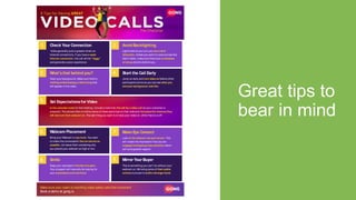 Great tips to
bear in mind
Make Eye Contact
Look at the webcam not your screen. This
will create the impression that you are
engaged and paying close attention which
will build greater rapport.
Start the Call Early
Jump on early and turn videoon before other
participants arrive so you can see what you,
and your background, look like.
Avoid Backlighting
Lights behind you turn you intoa dark
silhouette. Unless you want to come across like
Darth Vader, make sure there are nowindows
or lamps directly behind you.
Mirror Your Buyer
This is something you can't do without your
webcam on. Mirroring some of their subtle
actions is proven to build a stronger bond.
Check Your Connection
Video generally puts a greater strain on
Internet connectivity. If you have a weak
Internet connection, the call will be "laggy"
and generally a poor experience.
What’sthat behind you?
Clear your background. Make sure there's
nothing embarrassing or distracting that
will appear in the video.
Set Expectationsfor Video
In the calendar invite for the meeting, include a note that thiswill be a videocall so your customer is
prepared. This allows them to follow some of these same tips on their side and increasesthe chancesthey
will alsoturn their webcam on. The last thing you want is to have your video on, while there's is off.
Webcam Placement
Bring your Webcam to eye-level. You want
to make the conversation feel asnatural as
possible, not leave them wondering why
you placed your webcam so high or low.
Smile
Keep your expression friendlyand open.
Your prospect will naturally be looking for
your expressionsand reactions.
1. 2.
4.
7.
9.
3.
5.
6.
8.
Marketing
Influenced
Book a demo at gong.io
Make sure your team is handling video sales calls like rockstars!
 