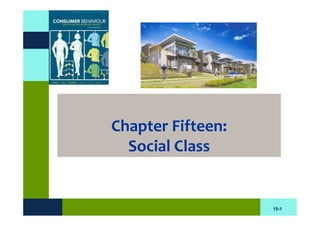 Chapter Fifteen:
  Social Class


                   15-1
 