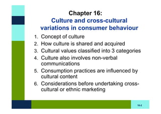 BB Chapter Sixteen : Culture And Cross Cultural | PDF